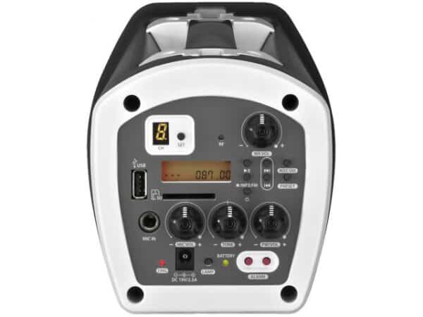 Prenosný MP3 FM zosilňovač s bezdrôtovým mikrofónom Prenosný MP3 FM zosilňovač s bezdrôtovým mikrofónom